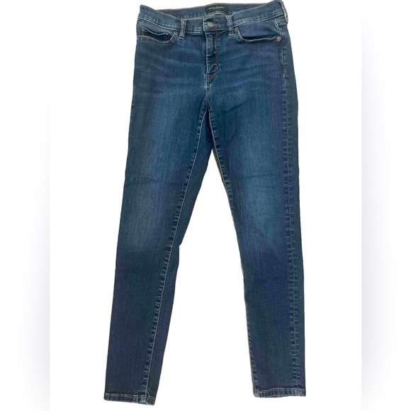 Banana Republic mid-rise skinny straight stretch blue jeans size 4 - Picture 1 of 4